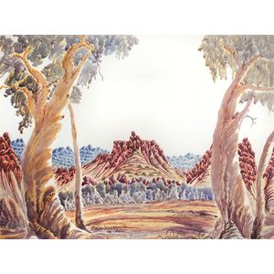 Central Australian Landscape (Man on Mountain), Late 1960s Artwork Image