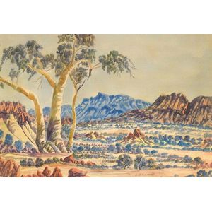 Central Australian Landscape Artwork Image