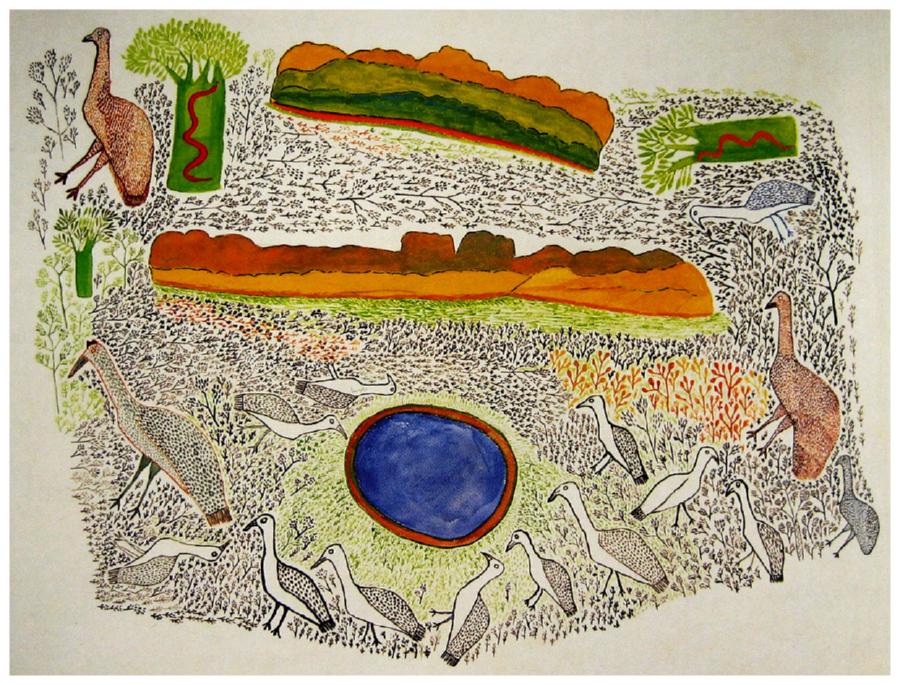 Untitled (Waterhole with Birds) c. 1965