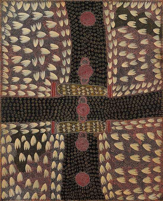 Untitled (Ngatitjirri Dreaming at Ilpitirri) (1973)